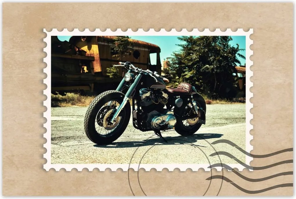 Poszterek 60x40 Klasszikus motorkerékpár Motor