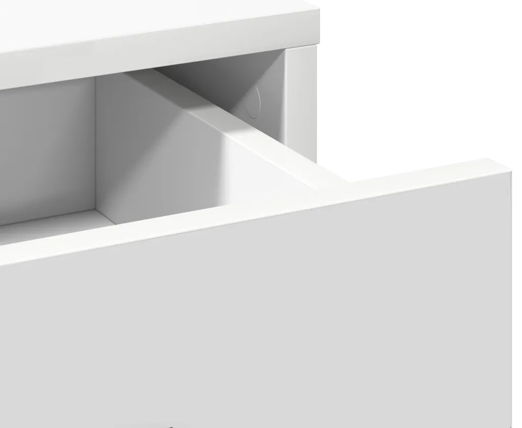 Öltözködőasztal fiókkal Fehér 78.5 x 41 x 135 cm Faanyag