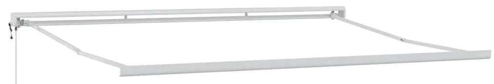 Behúzható napellenző Fehér 500 × 300 cm Szövet, Fém