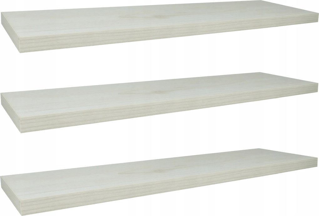 Fali Polc Falra Szerelhető 50 CM Skandináv Fehér Szett 3 Darabos