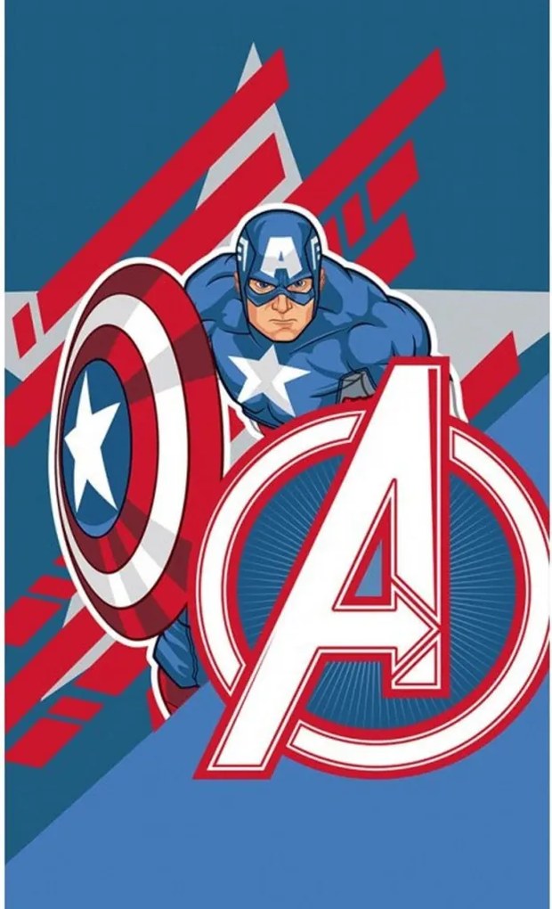 Bosszúállók Captain America kéztörlő, arctörlő, törölköző 30x50 cm