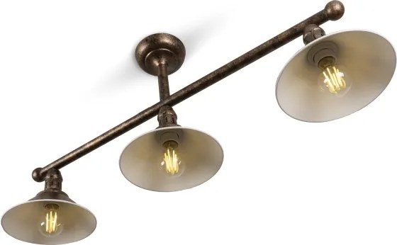 BRILAGI - Rúdra szerelt csillár FORGE 3xE27/60W/230V patinás/rézszínű