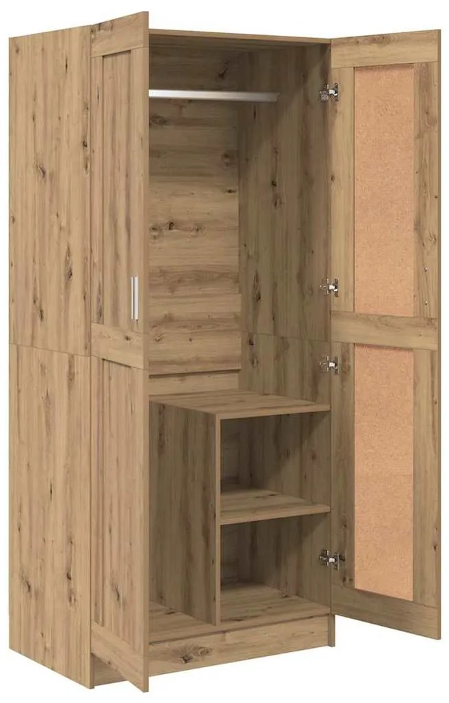 Ruhásszekrény ajtóval artisian oak 82.5 x 51.5 x 180 cm Faanyag