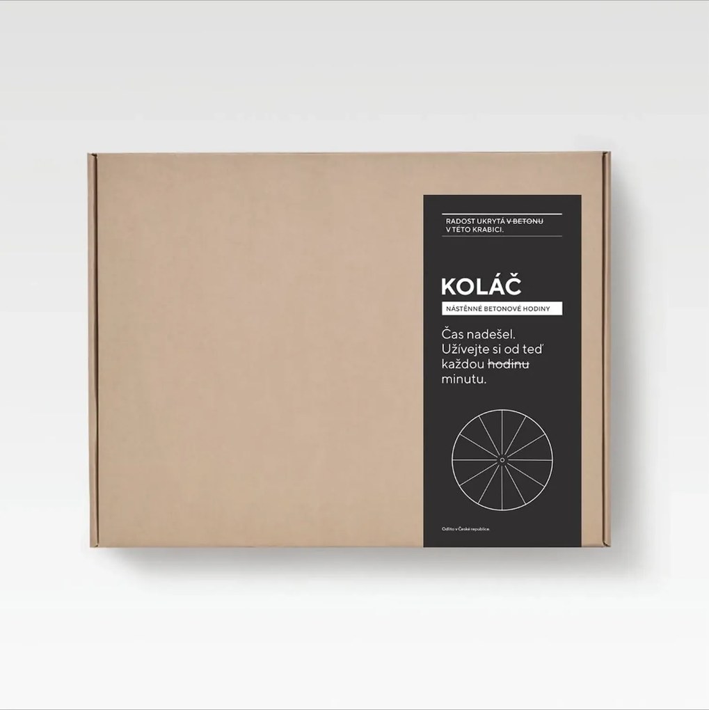 ODLITO Beton falióra Torta – fehér – 50 cm – barna mutatók