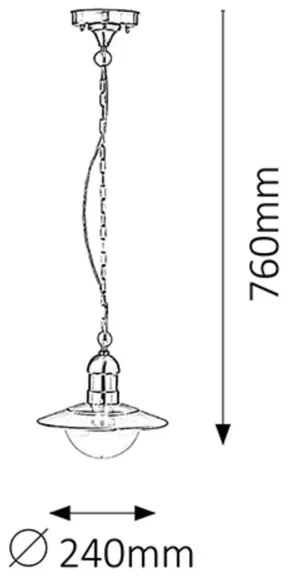 Rabalux 8764 - Kültéri lámpa OSLO 1xE27/60W