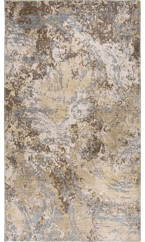 Világoskék-világosbarna mosható futószőnyeg 80x200 cm Sandstorm – Vitaus