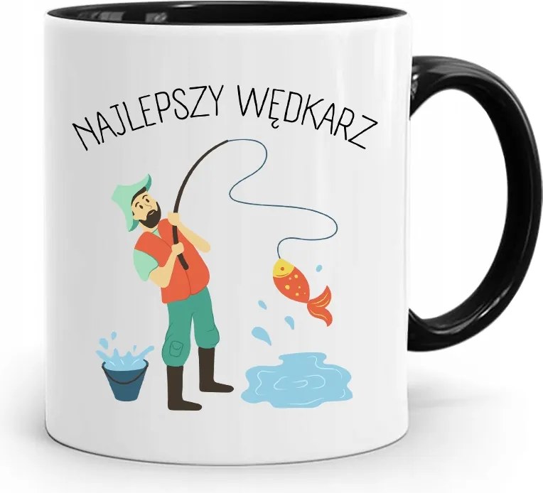 Fekete Bögre Horgászoknak A Legjobb Horgász fényképes nyomtatással