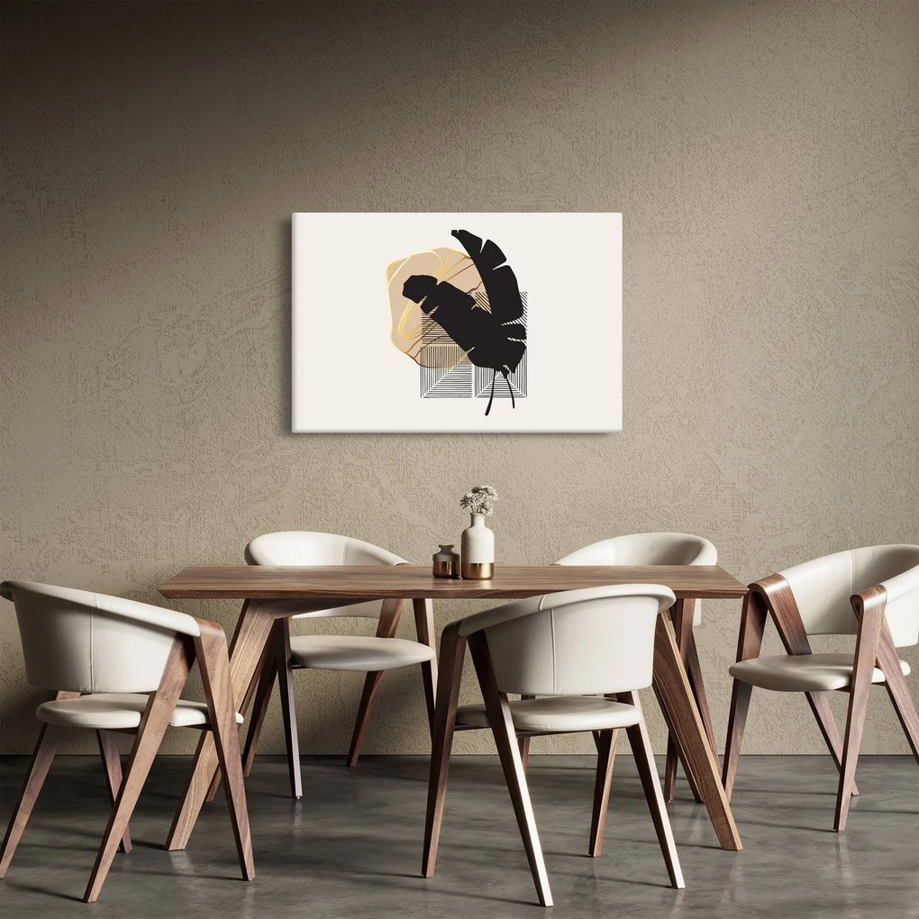 Kép - Absztrakció trópusi levelekkel N⁰4 (90x60 cm)