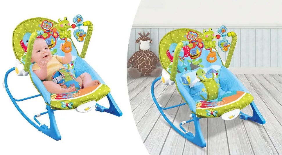 Rezgő, zenélő pihenőszék 18kg-ig, kék