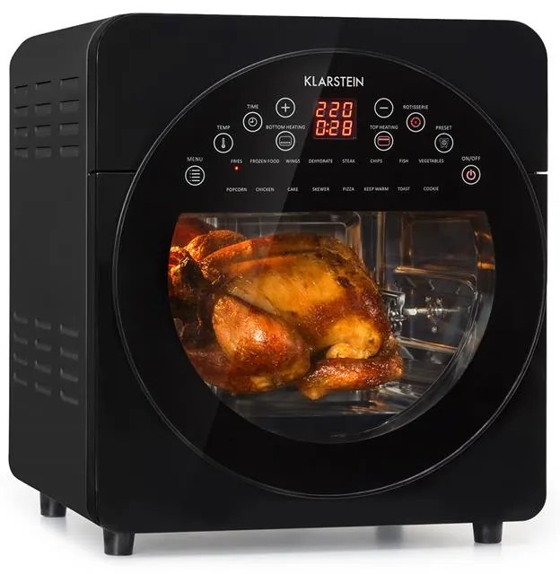 AeroVital easy touch, forrólevegős fritőz, 1700 W, 14 l, 16 program, fekete