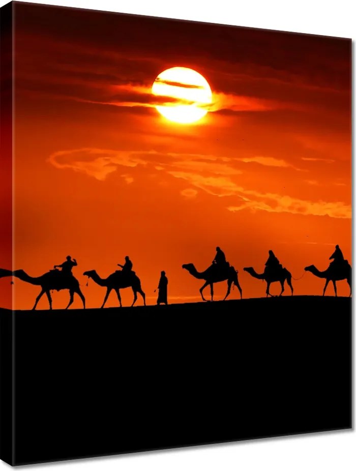 Vászonkép 40x50 Karaván naplemente