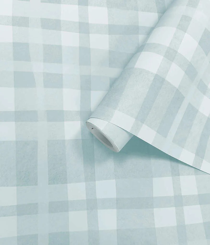 Holden Decor Adventure Awaits Ivy Plaid kék kockás papír tapéta – 14001