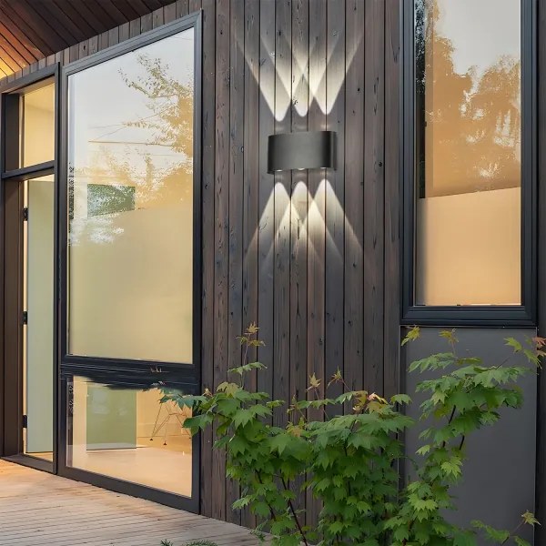 Brilagi - LED kültéri fali lámpatest FLAREBOX LED/6W/230V fekete IP65