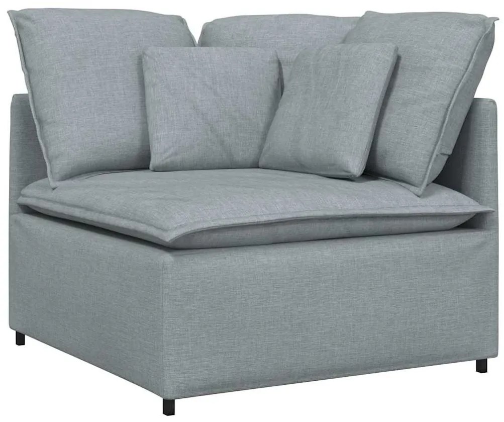 világosszürke moduláris kanapé sarokmodul párnákkal 100 cm