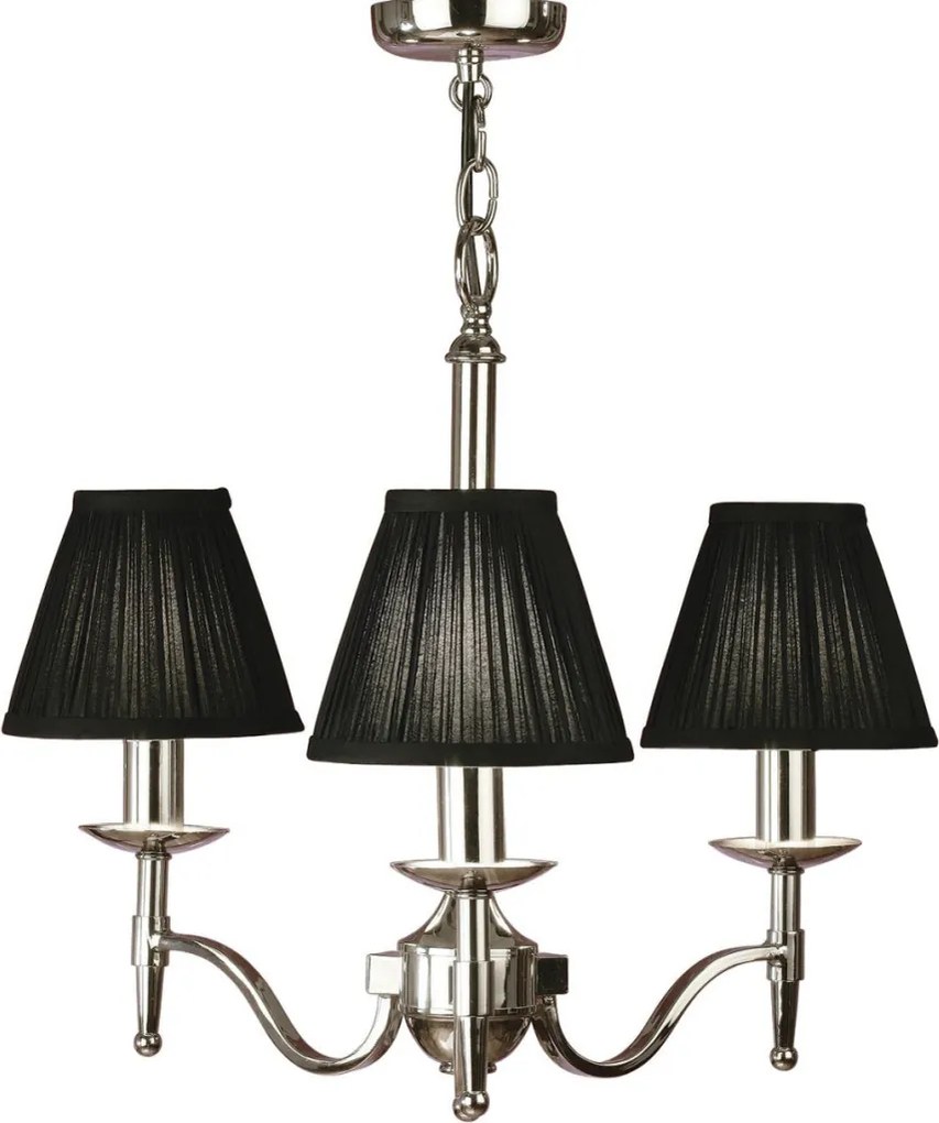 ENDON 63638 STANFORD Modern Csillár Fekete, Polírozott Nikkel E14 IP20