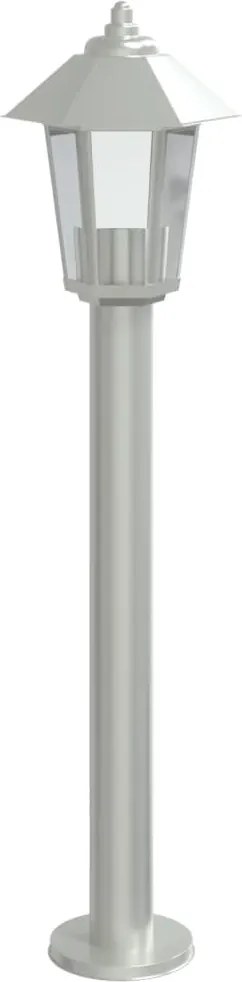 vidaXL ezüstszínű rozsdamentes acél kültéri állólámpa 80 cm