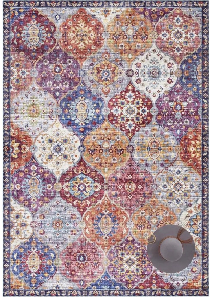 Keleti szőnyeg nappaliba 120x160cm, színes, lapos szövésű