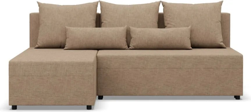 Nobu sarokkanapé, fonott, univerzális oldal, bézs