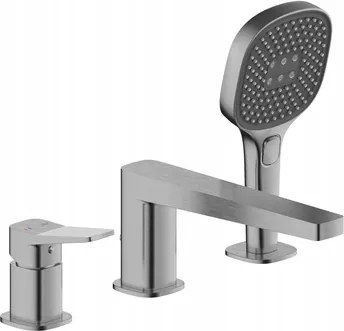 Kfa Kádtöltő Csaptelep 3 Lyukú Malaga, Gun Metal Grey Pvd