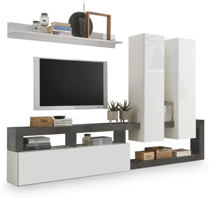 Hamburg TV állvány fehér, oxidált 277 cm