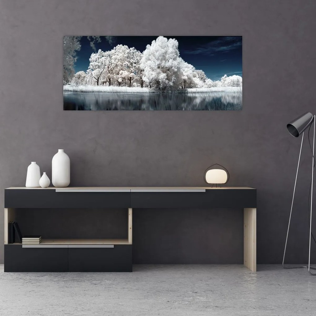 Kép - Hófehér fák (120x50 cm)