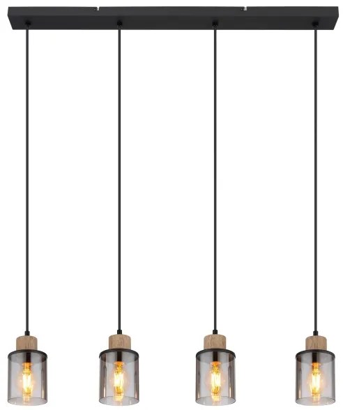 Globo 15707-4H - Csillár zsinóron REID 4xE27/15W/230V