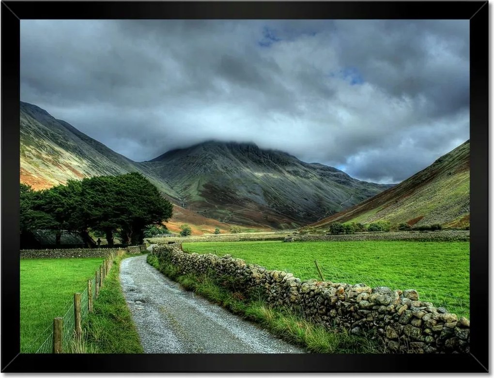 Poszterek keretben 40x30 Ír táj Zöld dombok földje