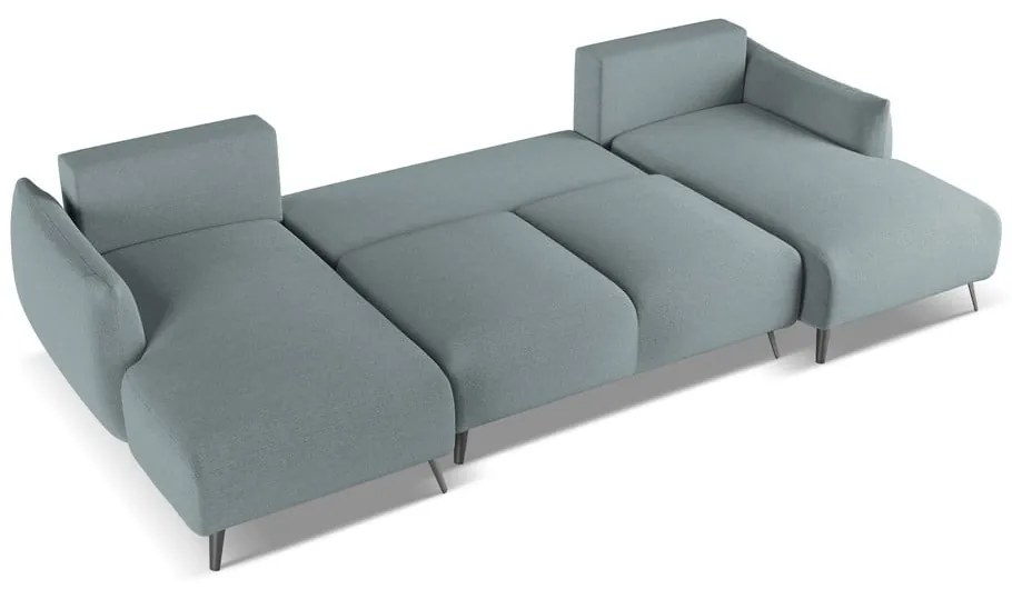 Világoskék sarokkanapé Malie – Makamii