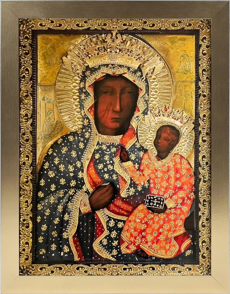 Vászonkép 45x35 Szűz Mária Arany Keret