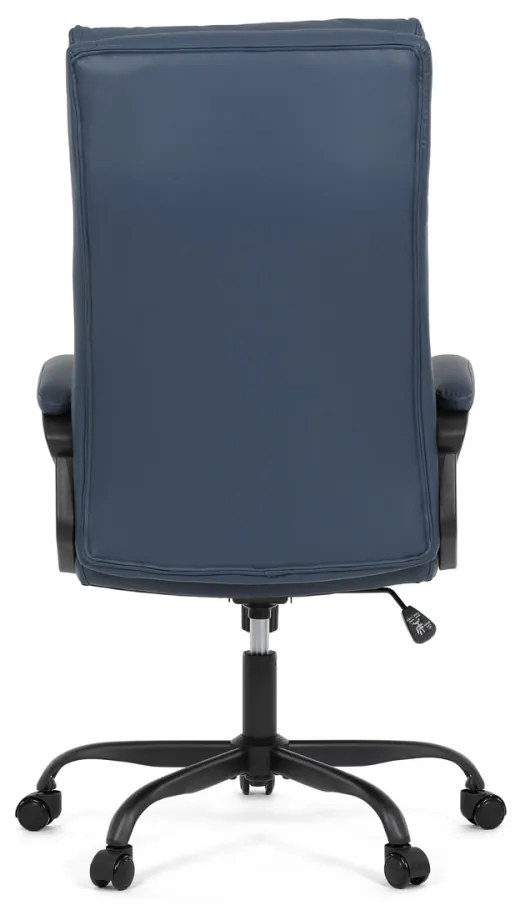Scaun pivotant de birou confortabil în albastru cu tapițerie din piele artificială. KA-Y346