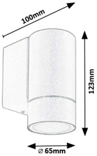 Rabalux 8118 - Kültéri fali lámpa RODEZ 1xGU10/10W/230V IP54 szürke