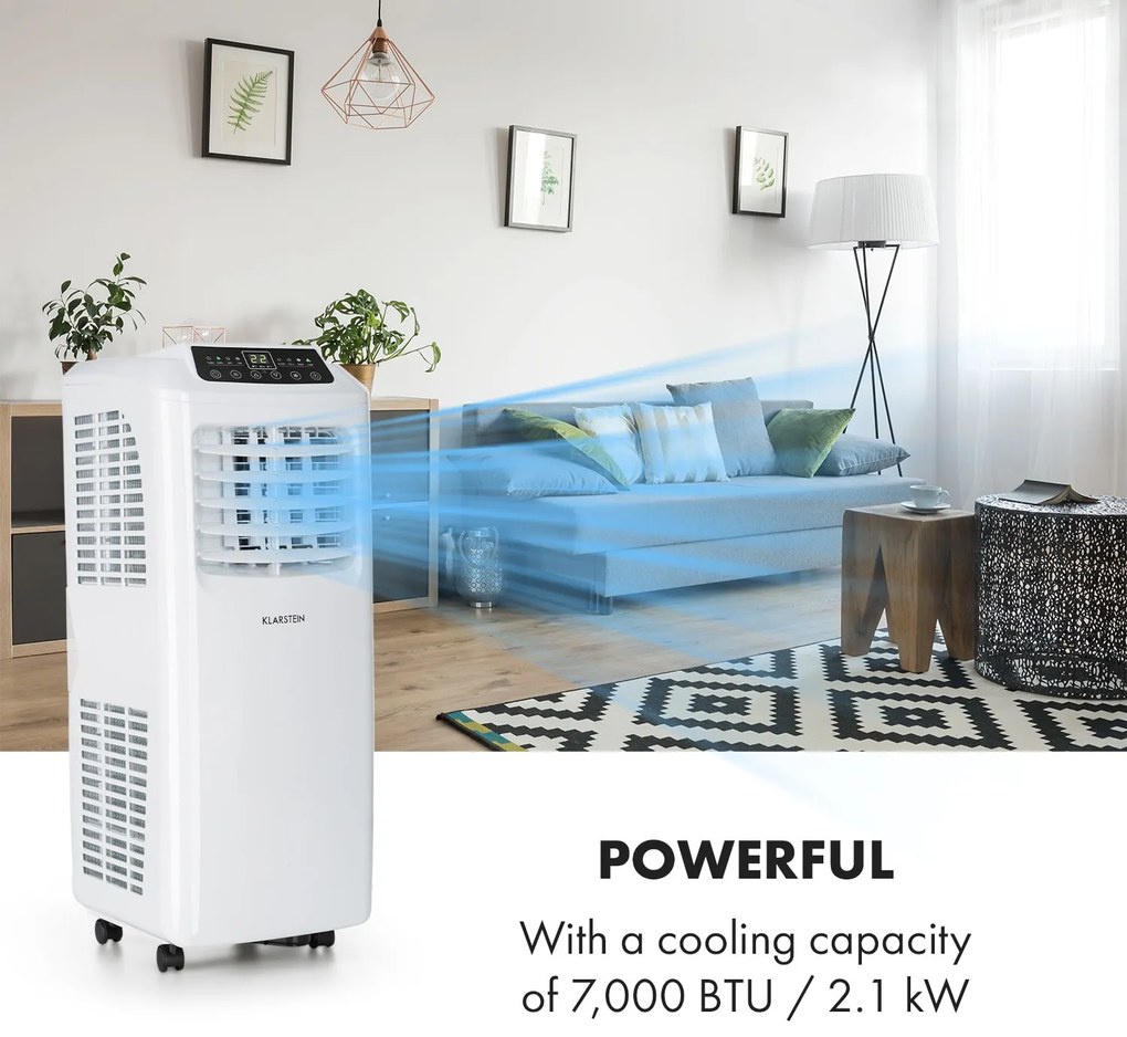 Klarstein Pure Blizzard 3 2G 3 az 1-ben klíma, 808 W/7000 BTU, fehér