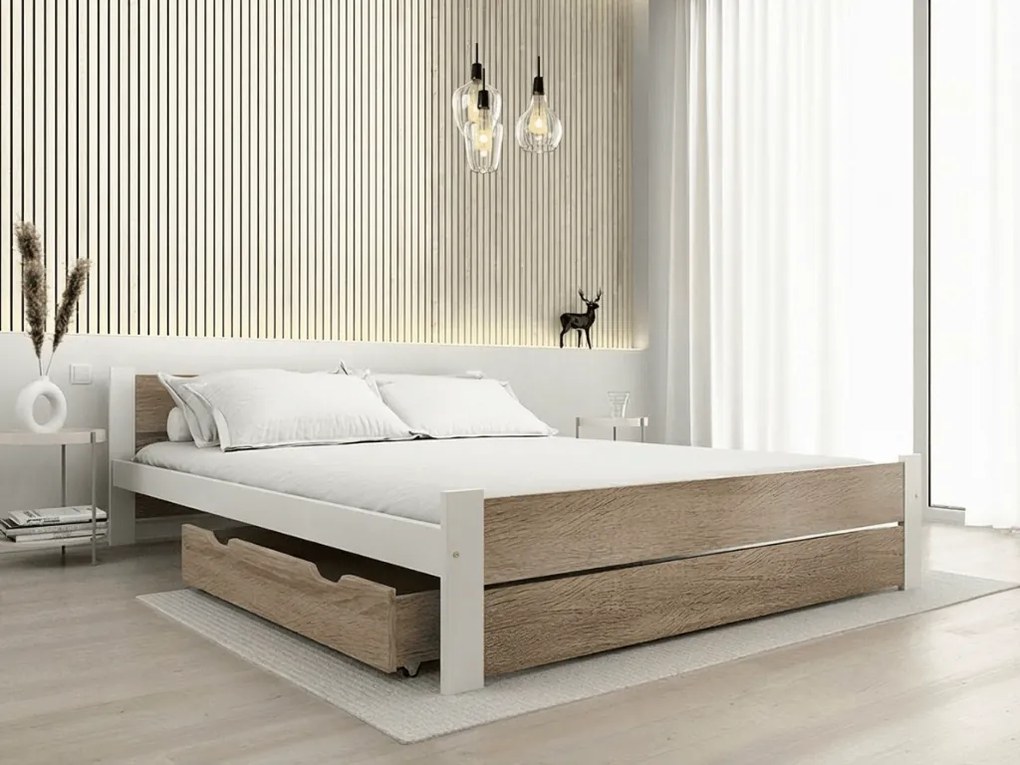 Tárolódoboz ágy alá, 98 cm, sonoma tölgy