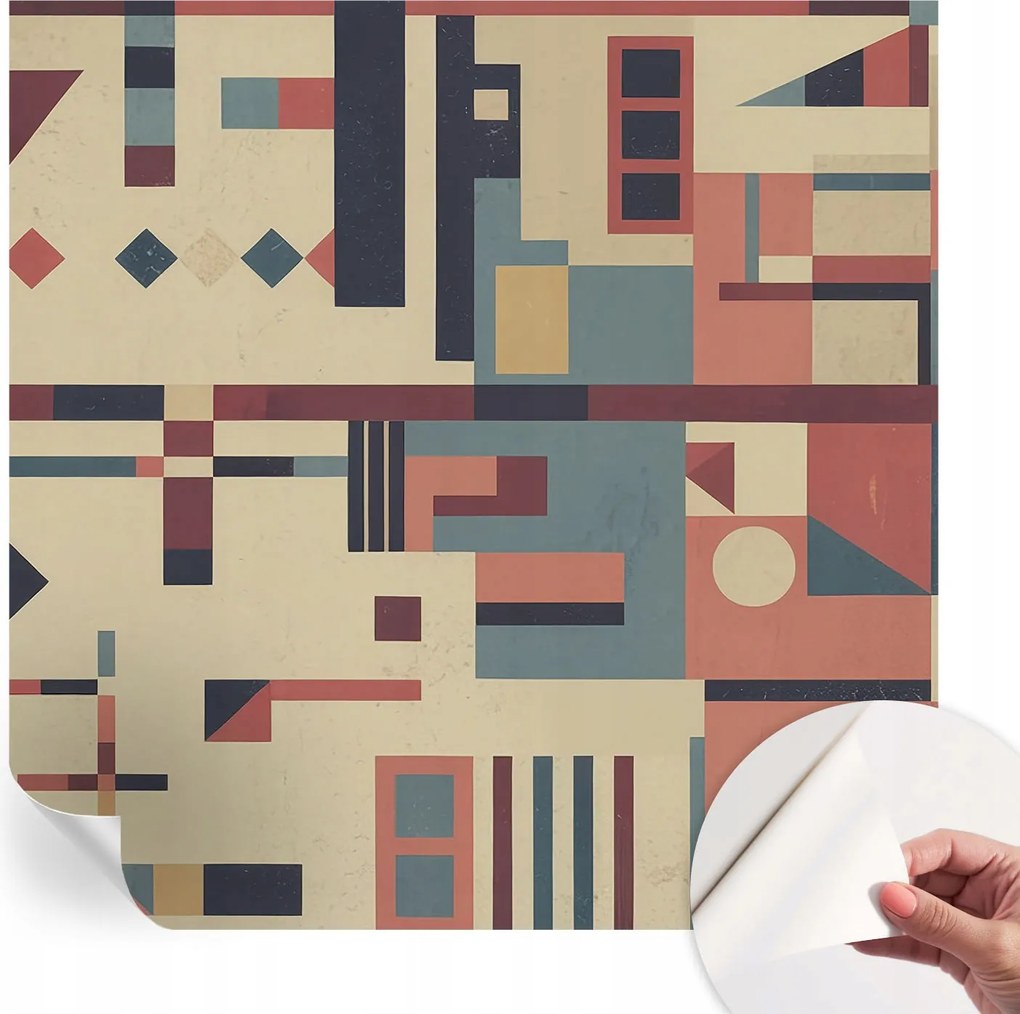 Öntapadós tapéta Fali furnér 3D Absztrakt kompozíció 250x250 cm