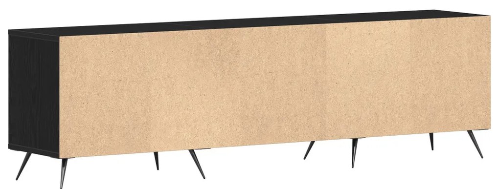 TV Szekrény Fekete 150x30x44,5 cm Műanyag