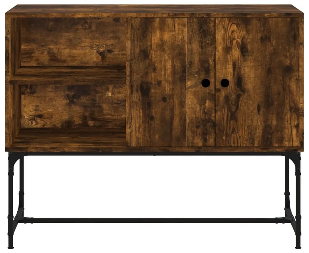 füstös tölgy színű szerelt fa tálalószekrény 100 x 40 x 79,5 cm