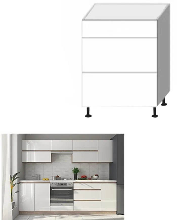 Alsó konyhaszekrény D60 3 Lilouse. 1014729