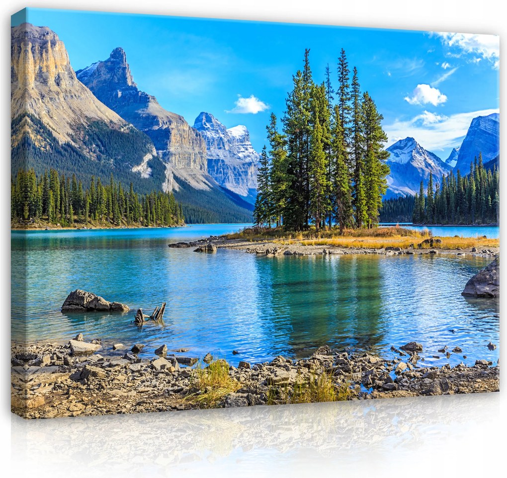 Vászonkép Hegyek Tó Természet Vászonkép Hálószoba Nappali 100x70