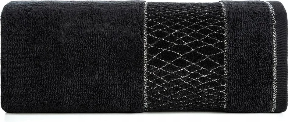 Fürdőlepedő 50X90 fekete, fényes cérnával