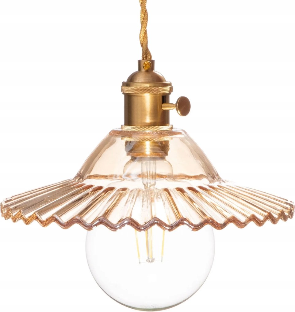 Függő lámpa üveg lapos Balerina borostyán