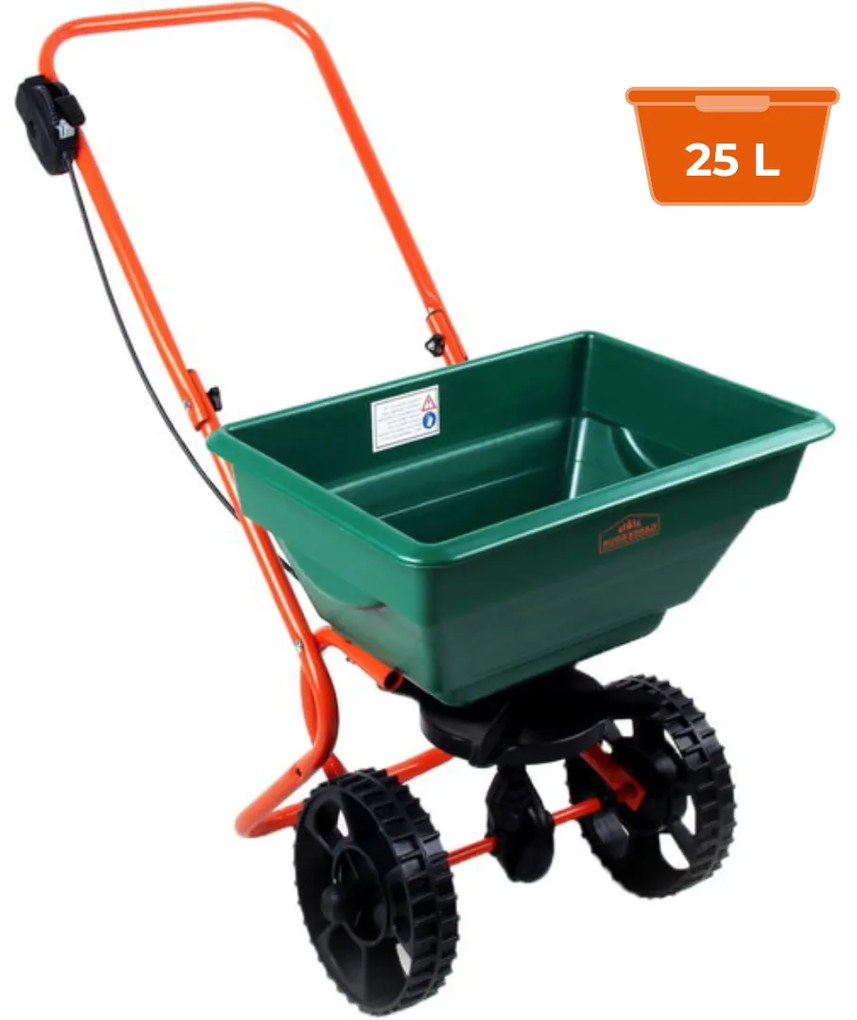 SEED szórókocsi, 25l, zöld/narancs Gardebruk