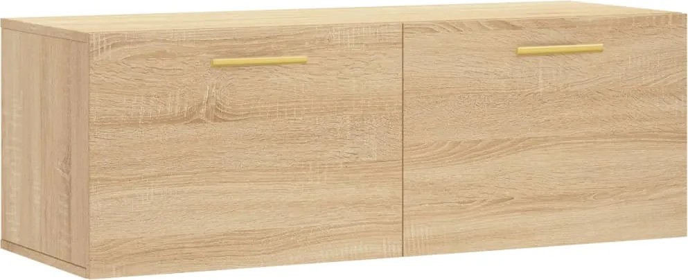 vidaXL sonoma tölgy színű szerelt fa faliszekrény 100 x 36,5 x 35 cm