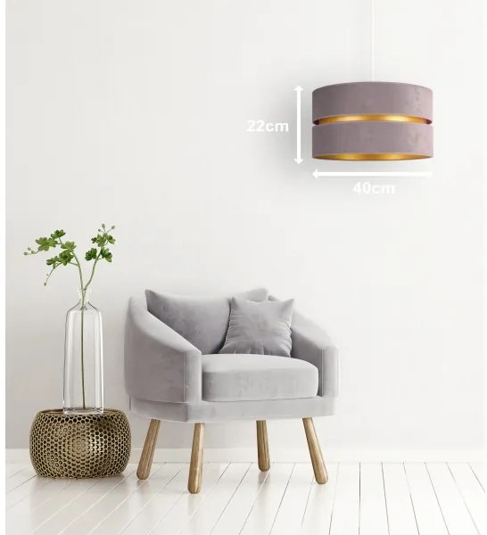 Duolla - Csillár zsinóron DUO 1xE27/15W/230V átm. 40 cm szürke