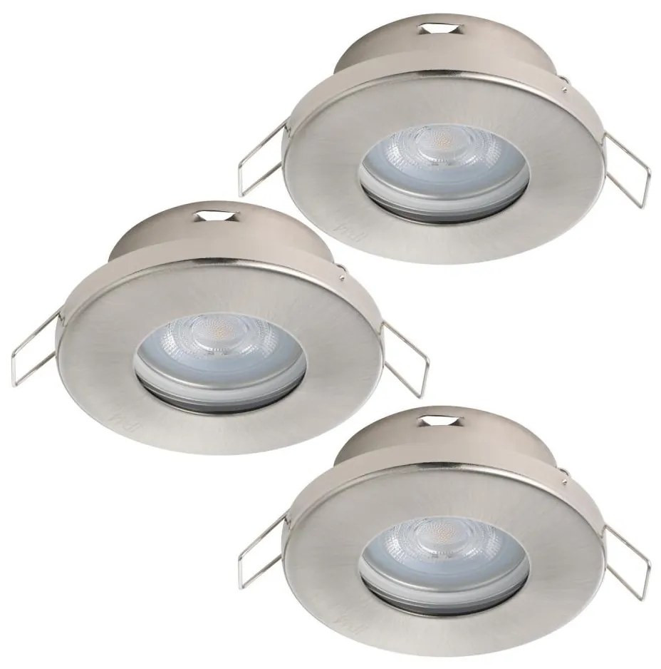 Eglo 901761 - KÉSZLET 3xLED Fürdőszobai lámpa FAVAZZINA 1xGU10/4W/230V IP44 króm