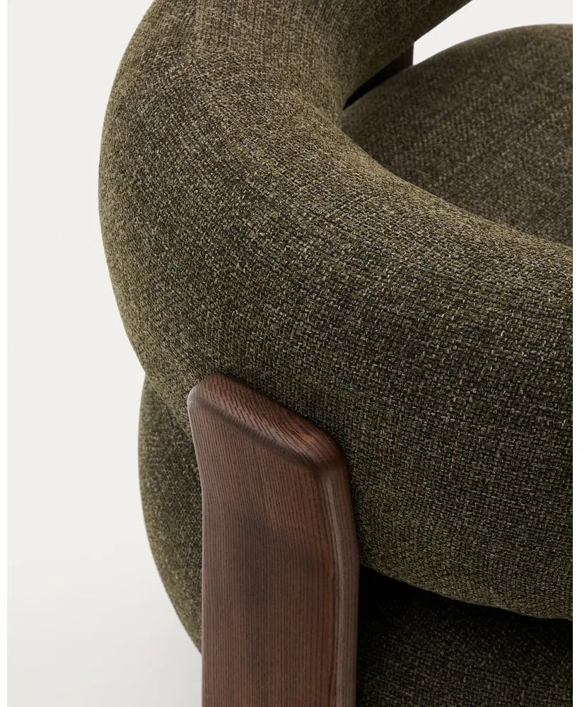 Zöld zsenília fotel Granite – Kave Home