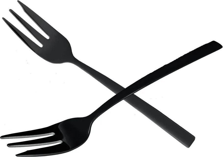 Fekete rozsdamentes acél desszertes villa szett 2 db-os Black – Orion