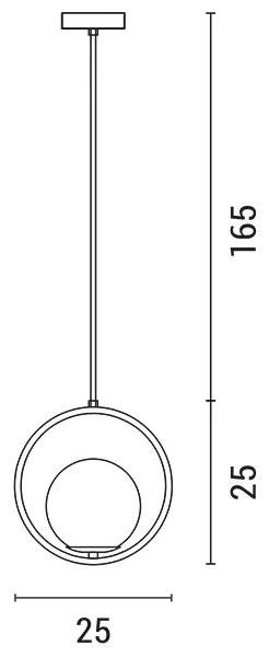 Csillár zsinóron ORBA 1xE27/15W/230V réz