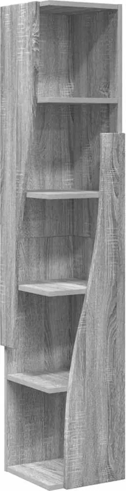 vidaXL Sarokszekrény Szürke Sonoma 27,5x27x140cm Faanyag