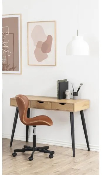 Íróasztal fiókokkal, ADIS, tölgy