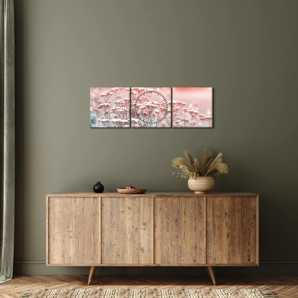 Kép - Réti virágok (órával) (90x30 cm)